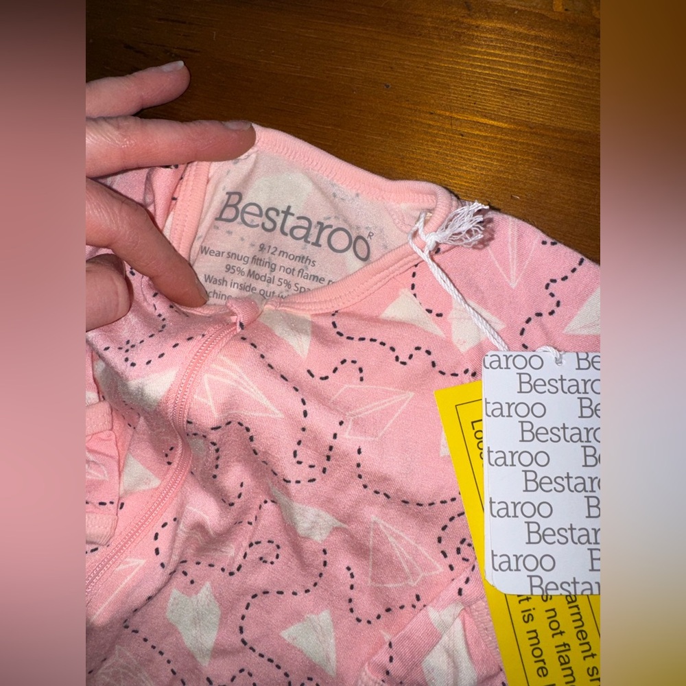 Bestaroo Paper Airplanes Kids One Piece Sleeper Modal Bamboo size 9/12 months